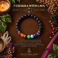 7 Chakra with Lava bead Bracelet