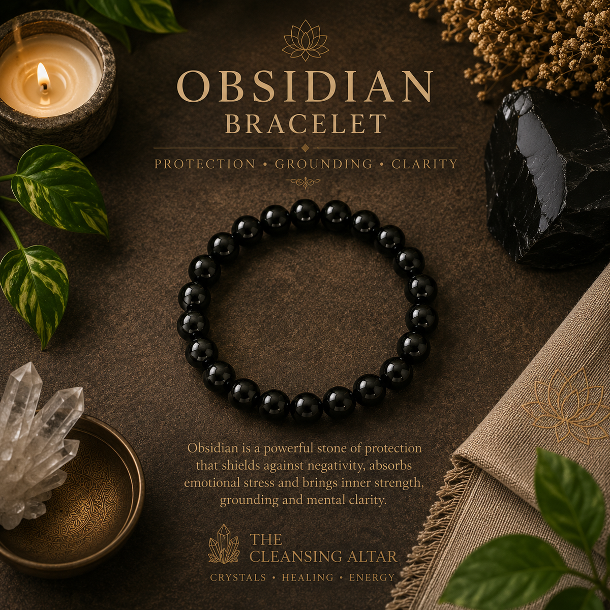 Obsidian Protection Bracelet